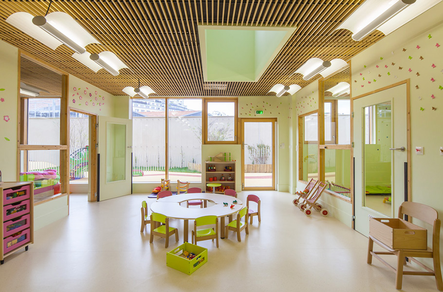 Ciel Rouge creation - Architecture - Facilities and activities - Nursery Croix Nivert - Paris