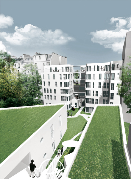 Ciel Rouge Creation - architect Henri Gueydan - Student apartments and social housing