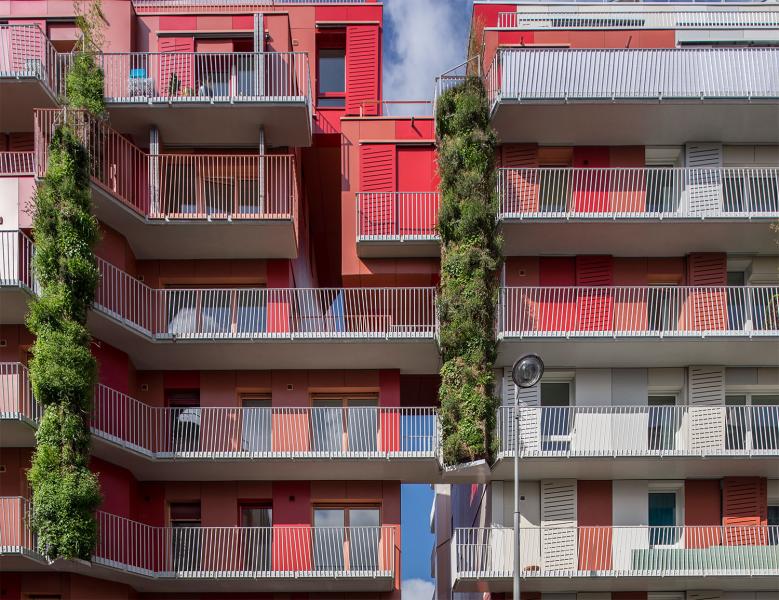 Ciel Rouge Création - Architecture - Family housing - Social housing Croix Nivert - Paris